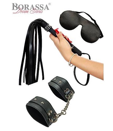 Bursa Sex Shop Siyah Fetişh 3 lü Set