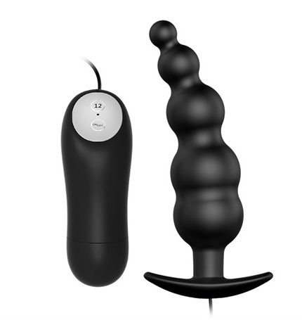 12 Fonksiyon Kumandalı 11,8 Cm Titreşimli Boğumlu Anal Plug