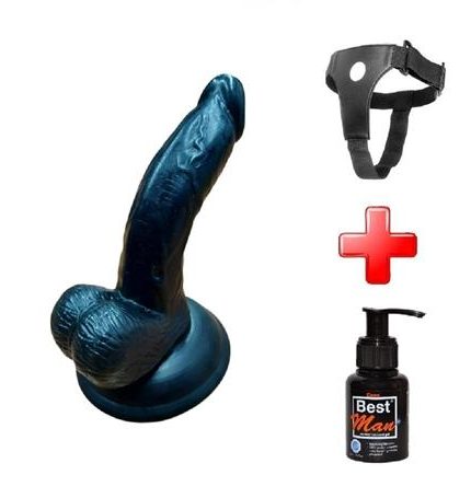 13 Cm Belden Bağlamalı Realistik Zenci Dildo Penis