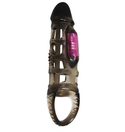 14 Cm Titreşimli Şeffaf Penis Kılıfı