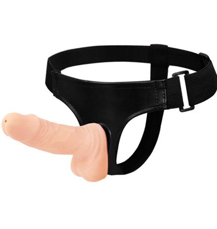 15 Cm Belden Bağlamalı İçi Dolu Strapon Penis