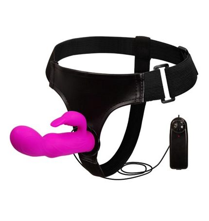 15 Cm Belden Bağlamalı Titreşimli Strapon Penis Dildo