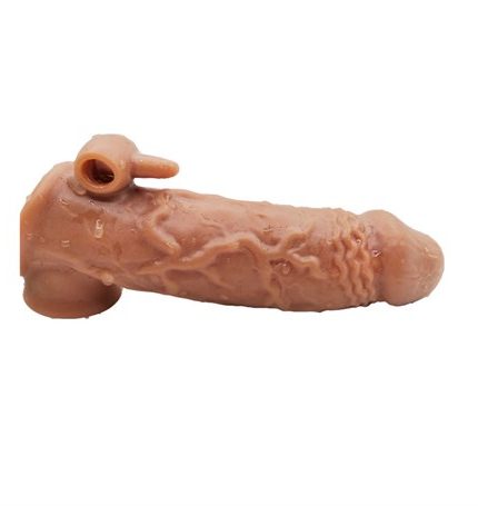 15 Cm Titreşimli Realistik Penis Kılıfı