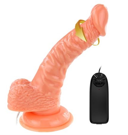19 Cm Gerçekçi Titreşimli Dildo Vibratör Penis