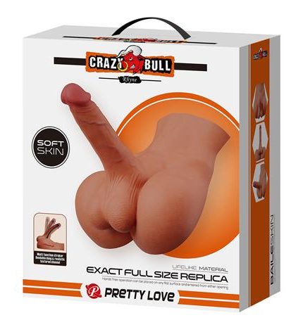 2 İşlevli Realistik 17,3 Cm Penisli Anal Girişli Erkek Kalça - Rhyne