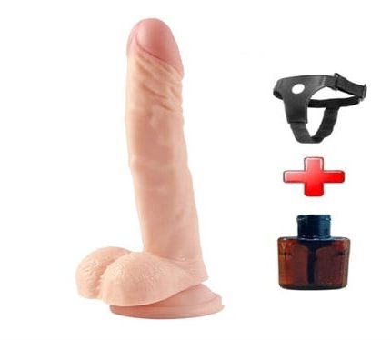 20 Cm Belden Bağlamalı Realistik Vantuzlu Dildo Penis