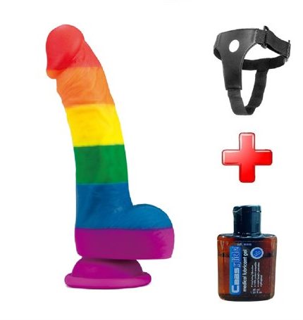 20,5 Cm Belden Bağlamalı Renkli Realistik Vantuzlu Dildo Penis