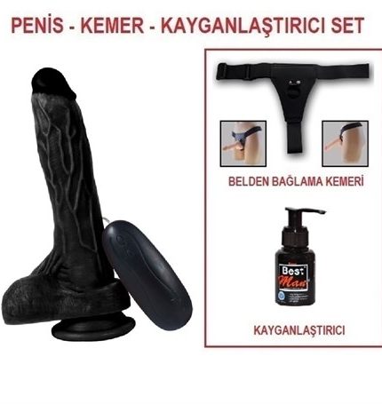 20,5 Cm Belden Bağlamalı Titreşimli Gerçekçi Silikon Vantuzlu Zenci Penis - Holy Dragon