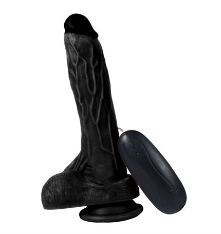 20,5 Cm Titreşimli Gerçekçi Silikon Vantuzlu Zenci Penis - Holy Dragon