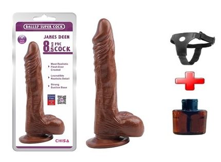 21,5 Cm Belden Bağlamalı Gerçekçi Melez Dildo Penis