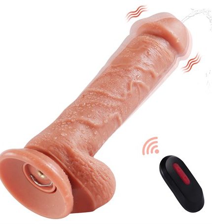 21,5 Cm Uzaktan Kumandalı Su Fışkırtmalı Vantuzlu Realistik Dildo Penis
