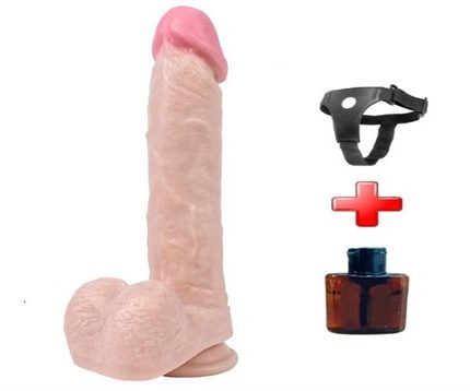22 Cm Belden Bağlamalı Realistik Vantuzlu Dildo Penis
