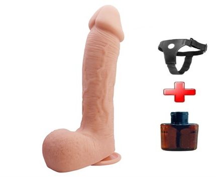 22,2 Cm Belden Bağlamalı Realistik Vantuzlu Dildo Penis - Johnson