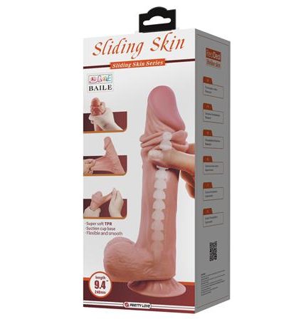 24 Cm Kıkırdak Yapılı Çift Katmanlı Gerçekçi Melez Dildo Penis