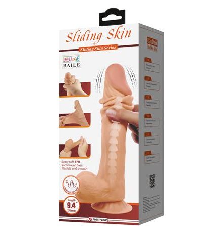 24 Cm Kıkırdaklı Çift Katmanlı Gerçekçi Titreşimli Dildo Vibratör Penis