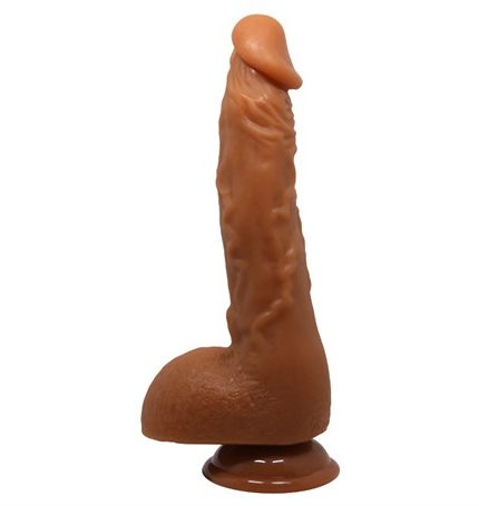 25,2 Cm Realistik Vantuzlu Melez Dildo Penis