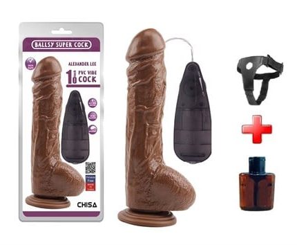 25,5 Cm Gerçekçi Melez Titreşimli Dildo Vibratör Penis