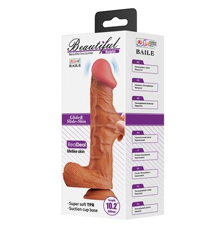 26 Cm Çift Katmanlı Gerçekçi Titreşimli Dildo Vibratör Penis
