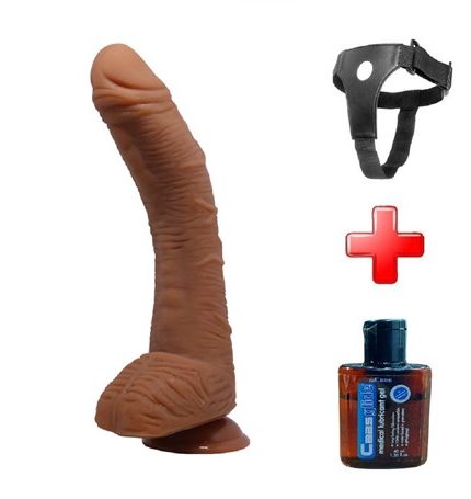 28,2 Cm Belden Bağlamalı Gerçekçi Kalın Dildo Penis - Alex