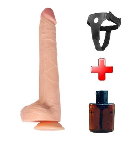 29,5 Cm Belden Bağlamalı Gerçekçi Kalın Dildo Penis - Bart