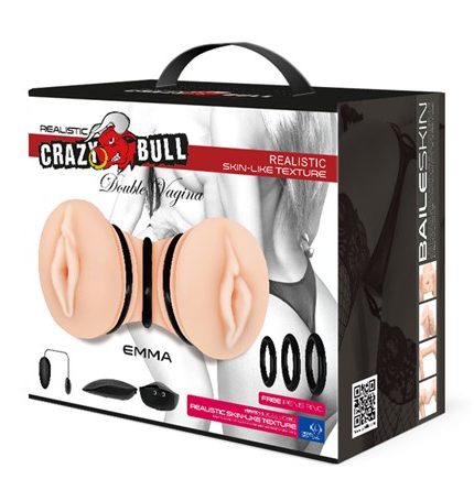 3 Boyutlu Çift Taraflı Titreşimli Suni Vajinal Mastürbatör - Emma
