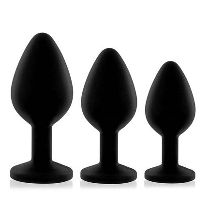 3 Parçalı Mücevherli Anal Plug Seti
