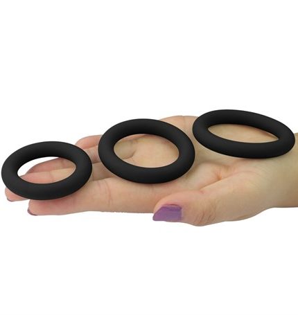 3'Lü Silikon Penis Halkası