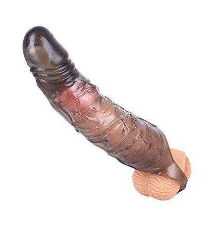 6 Cm Dolgulu Realistik Zenci Penis Kılıfı