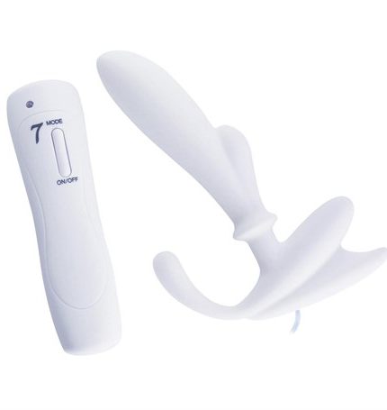 Anal & Prostat Stimulator 7 Farklı Titreşimli Anal Plug P-Spot Vibratör Beyaz