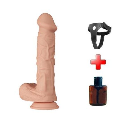 Belden Bağlamalı 26 Cm Gerçekçi Kalın Dildo Penis - Bergrisi