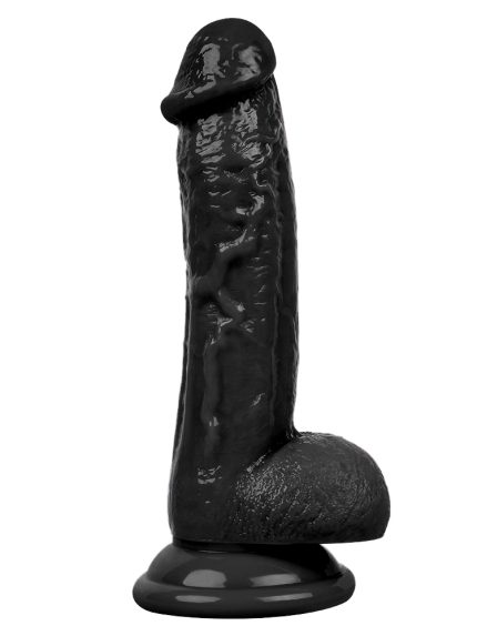 19CM Gerçekçi Siyah Dildo Yapay Penis