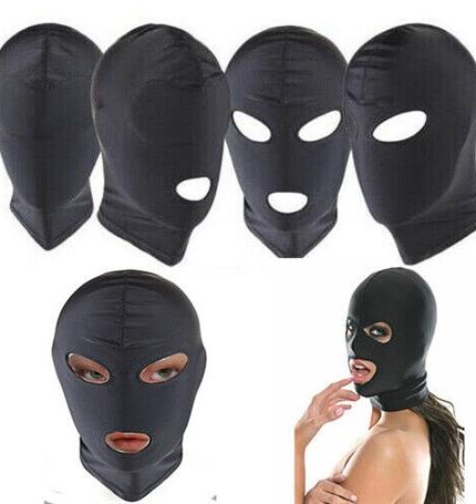 Fantezi Fetish Maske Spandex Siyah