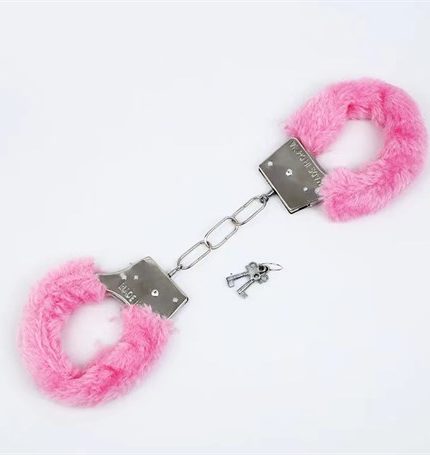 Fetish Fantezi Pembe Metal Kilitli Kelepçe