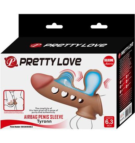 Hava Yastıklı Premium Melez Rengi Silikon Penis Kılıfı - Tyronn