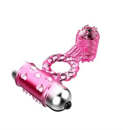 Klitoral Uyarıcılı Çift Titreşimli Penis Halkası