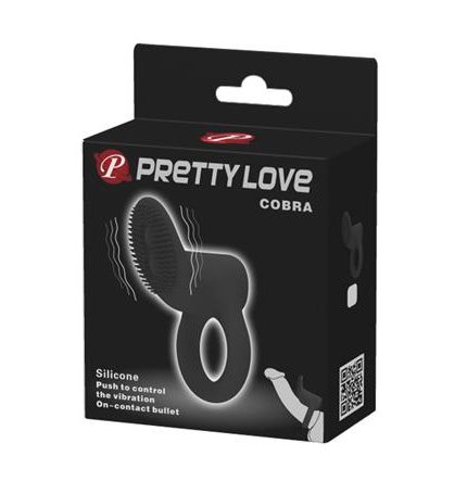 Klitoral Uyarıcılı Güçlü Titreşimli Penis Halkası - Cobra