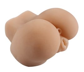 2 İşlevli Titreşimli 3D Realistik Kalça Suni Vajina Anüs - Emily S.