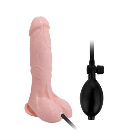 18 Cm Pompalı Büyüyen Realistik Penis Anal Vajinal Dildo Mastürbatör