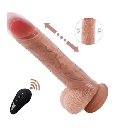 USB Manyetik Şarjlı 20 Cm İleri Geri Hareketli Titreşimli Dildo