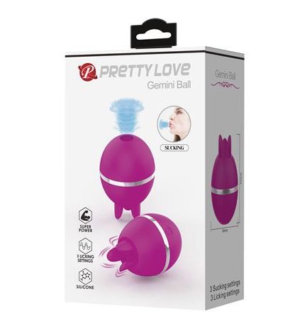 USB Şarjlı 3 Emme Ve Dil Uyarım Fonksiyonlu Teknolojik Yumurta Vibratör - Gemini Ball