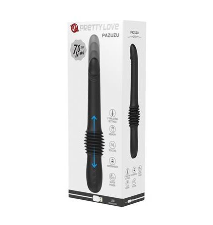 USB Şarjlı İleri Geri Hareketli Teknolojik Vibratör Siyah - Pazuzu