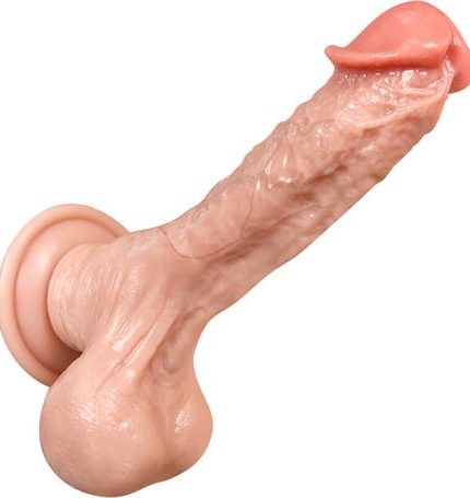 Yeni Nesil Çift Katmanlı 23 Cm Realistik Dildo Penis