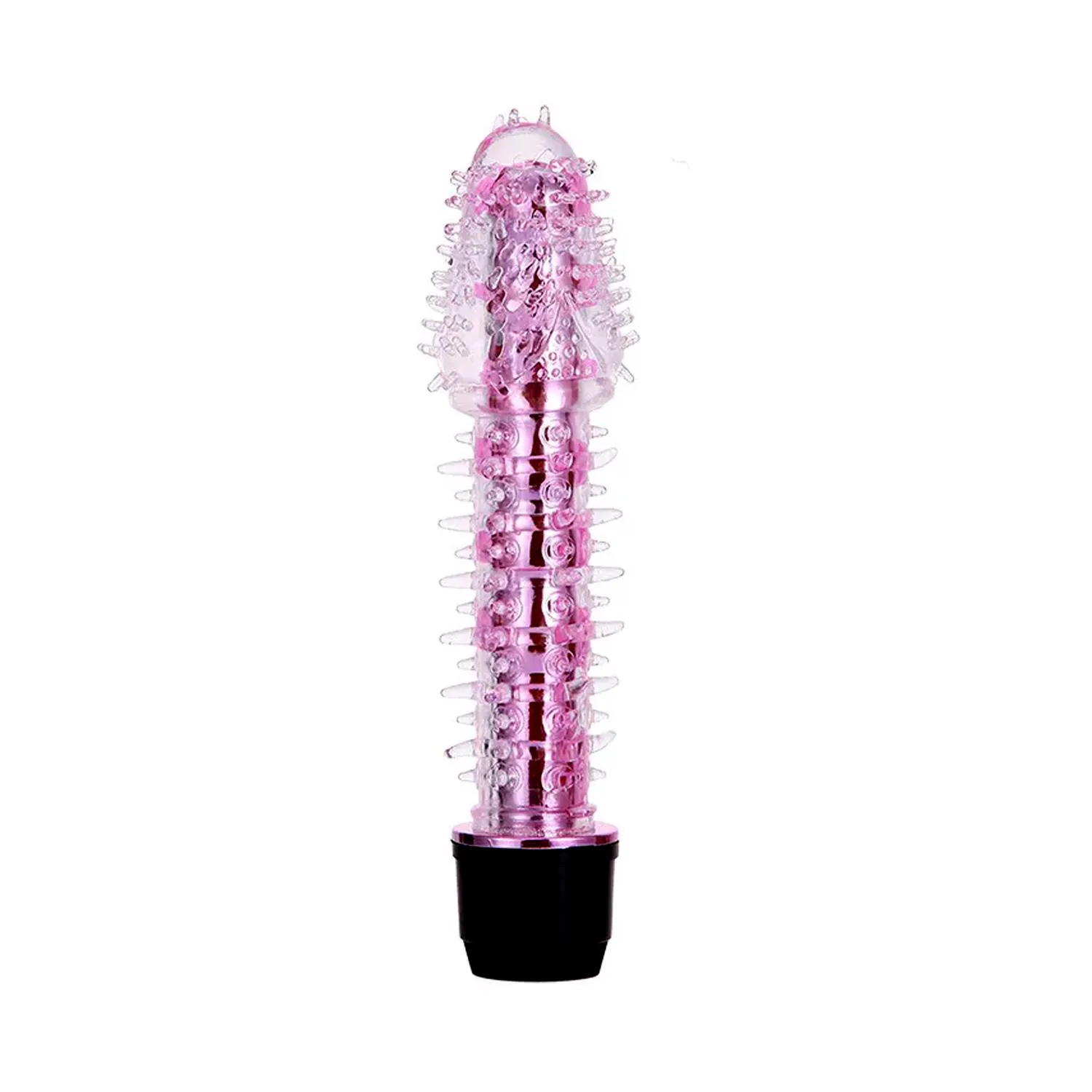 Modern Tırtıklı Şeffaf Vibratör Pembe
