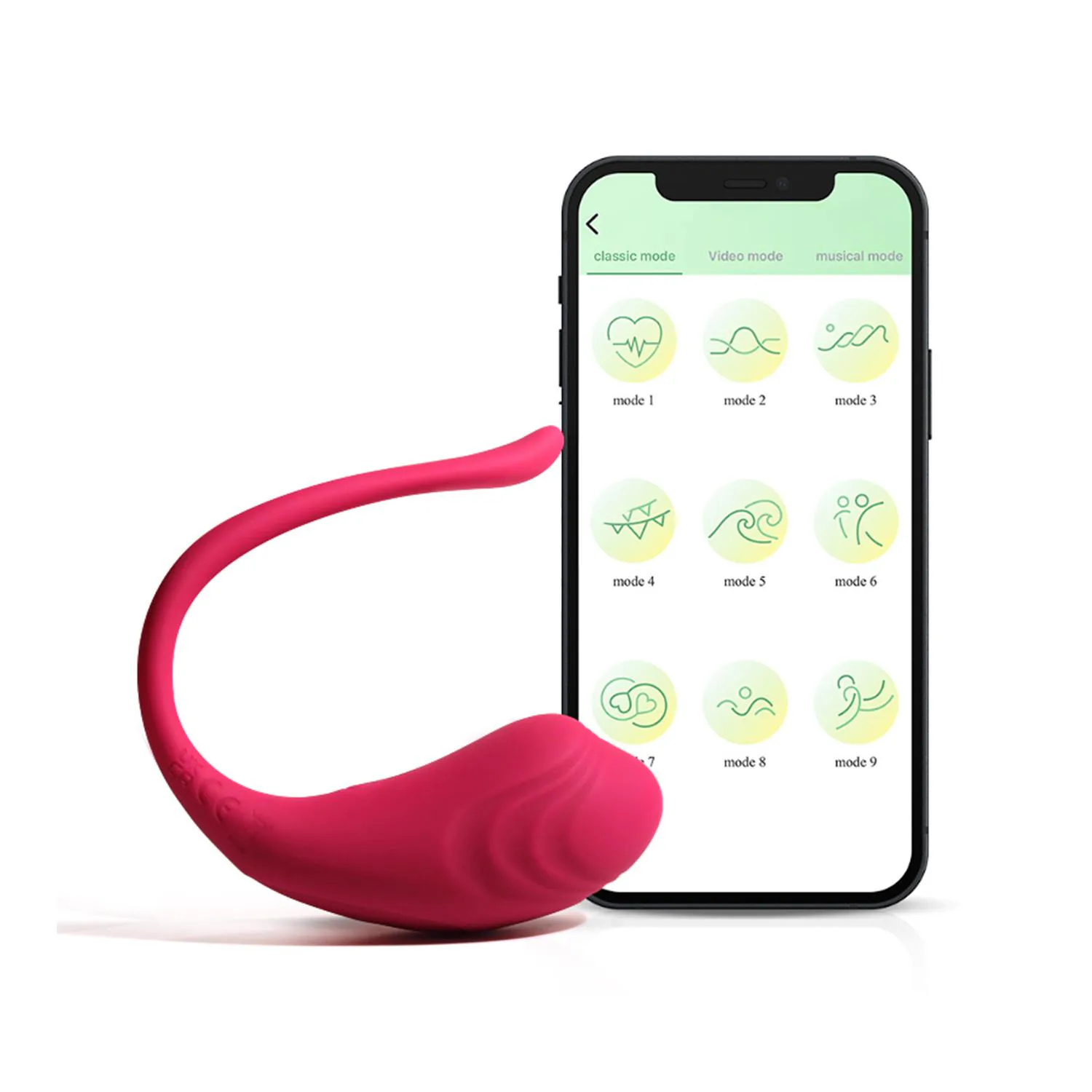 Telefon Kontrollü Modern Vibratör Pembe