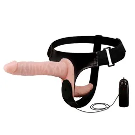 Double Belden Bağlamalı Anal Plug Ve Realistik Titreşimli Penis