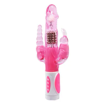 Oynar Başlı Klitoral &amp; Anal Uyarıcılı Teknolojik Vibratör Penis
