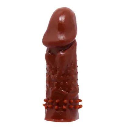 13 Cm Klitoral Uyarıcılı Tırtıklı Penis Kılıfı
