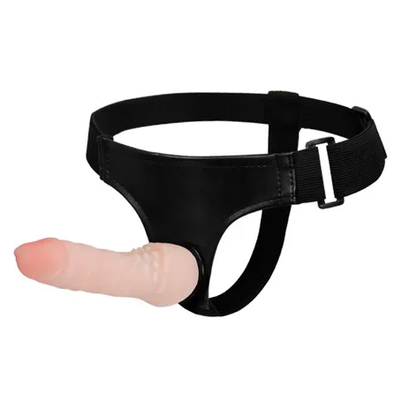 16 Cm Belden Bağlamalı İçi Dolu Strapon Penis