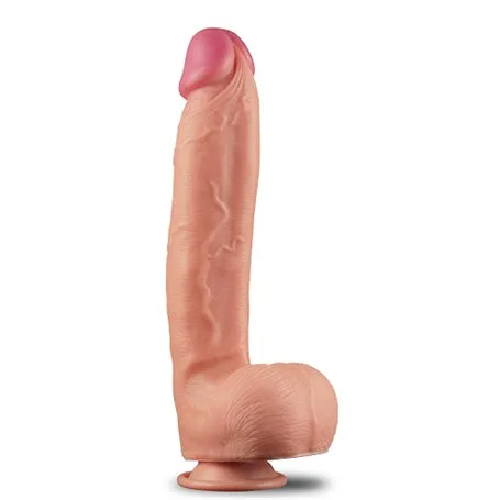 Yeni Nesil Çift Katmanlı 30,5 Cm Realistik Dev Dildo Penis