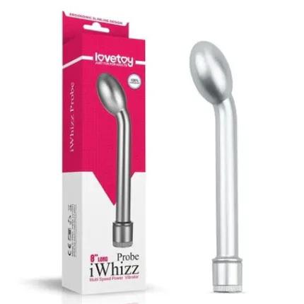 G-Spot Uyarıcılı Titreşimli Gümüş Vibratör Dildo 21 Cm